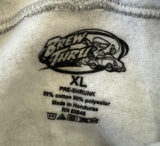 Brew Thru Men's Outer Banks NC Graphic Gray Zip-Up Hoodie Size X-Large