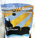 Anvil Men's Nashville Rising Benefit Concert White Short Sleeve Shirt Size Large