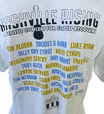 Anvil Men's Nashville Rising Benefit Concert White Short Sleeve Shirt Size Large
