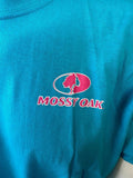 Anvil Men's Mossy Oak Graphic Blue Short Sleeve Shirt Size Large
