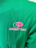 Anvil Men's Mossy Oak Graphic Green Short Sleeve Shirt Size Large