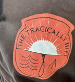 Independent Men's The Tragically Hip Rock Band Brown Zip-Up Hoodie Size Medium