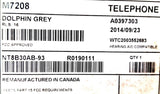 Nortel Norstar M7208 Telephone NT8B30AB-93 R0190111 Dolphin Gray