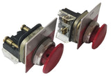 Allen-Bradley 800T-D Push Button Switch Red Ser T Type 4 , 13 (Lot of 2)