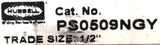 Hubbell PS0509NGY Conduit Fitting 1/2" FNMC-B 342D JTA (Lot of 15)