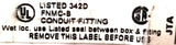 Hubbell PS0509NGY Conduit Fitting 1/2" FNMC-B 342D JTA (Lot of 15)