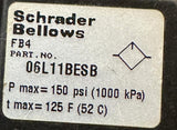 Schrader Bellows 06L11BESB Lubricator FB4 150PSI Max 125°F Max 1/4" NPT