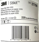 3M Stikit 27790 Paper Disc Roll 426U 220 Grade 152 mm