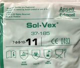 Case of 13 Ansell Sol-Vex 37-185 Green Chemical Resistant Nitrile Gloves Size 11