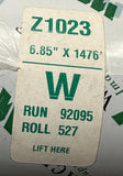 Wallace Imaging Supplies Z1023 Black Wax Ribbon Roll 6.85" X 1476'
