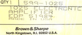 Brown & Sharpe 599-1025 Electronic Amplifier EDP 51984