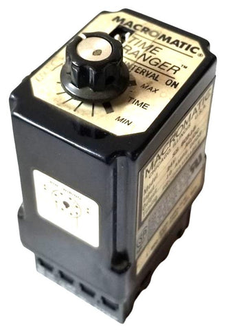 Macromatic SS 60528 Programmable Interval Time Relay 24VAC-DC 10A DPDT W/ Base
