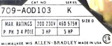 Allen-Bradley 709-A0D103 Contactor Starter Ser K 3-5HP 110-575V Size 0 50-60Hz