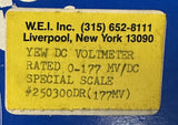 Yokogawa YEW 250300 Panel Analog DC Voltmeter 177 MV/DC