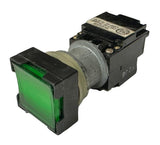 General Electric 55-670903 Green Square Push Button Switch 120 VAC