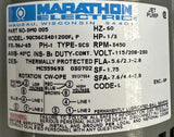 Marathon 9QC56C34D1200F P Jet Pump Motor 1/3 HP 3450 RPM 115/230V DM0 005