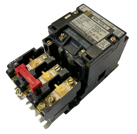 Square D 8536SC03S NEMA Size 1 Motor Starter Ser A 10 HP 600 V Max