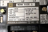 Square D 8536SC03S NEMA Size 1 Motor Starter Ser A 10 HP 600 V Max