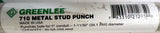 Greenlee 710 Metal Stud Punch 1" Conduit 1-11/32" (34.1 mm) Diameter 24 GA