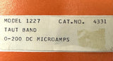 Simpson 1227 Rectangular Analog Panel DC Amperes Meter 4331 0-200 DC Microamps