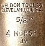 Weldon End Mill Tool Holder 5/8" 4 Morse J9
