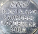 RTE 2604600B48MA Loadbreak Elbow 2609566C 8.3-14.4KV 200A Elbow W/ Test Point