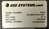 ESD Systems 41230 Foot Ground Calibration Unit For Wrist Strap Footwear Testers
