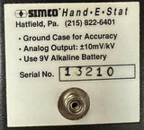 Simco Hand-E-Stat Handheld Electrostatic Fieldmeter 0 TO 19.99KV +/- 5% Range