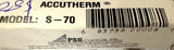 Accutherm S-70 Temperature Sensor 70F Fahrenheit 21IC PSG1199 PSG Controls