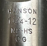 Hanson 1-1/4"-12 Hand Tap 4 Flute NE-HS CG