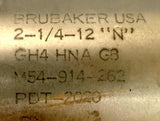 Brubaker 2-1/4"-12 ''N'" Hand Tap 6 Flute USA GH4 HNA G8 M54-914-262 PDT-2020
