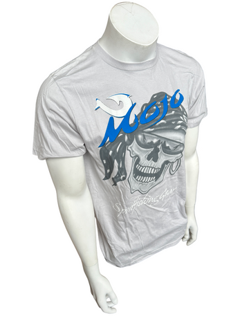 Mojo Sportfishing Gear Men's Gray Short Sleeve Skull Shirt Size Medium