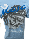 Mojo Sportfishing Gear Men's Blue Short Sleeve Skull Shirt Size Medium