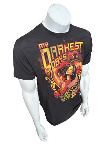 Tultex Men's Sick & Twisted Affair My Darkest Day 2012 Tour Black Shirt Medium