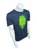 Grok Men's Amplified Roots Graphic Navy Short Sleeve Shirt Size Large