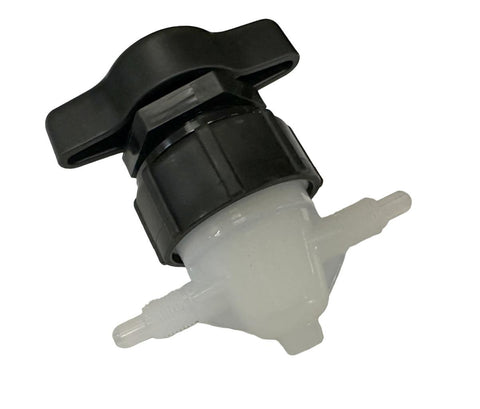 Entegris BV4-4F Straight PFA Plug Valve 1/4" Flaretek 1/4-Turn 7612335