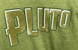 Disney Men's Pluto Circa 1930 Dog Graphic Green Short Sleeve Shirt Size Large