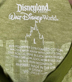 Disney Men's Pluto Circa 1930 Dog Graphic Green Short Sleeve Shirt Size Large