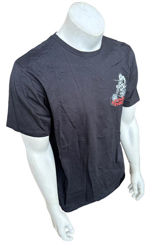 Lethal Threat Men's Motorcycle Bikes & Babes Black Short Sleeve Shirt Size Large