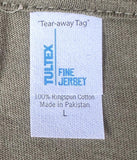 Tultex Men's The Tragically Hip Est. MCMLXXXIII Brown Short Sleeve Shirt Large
