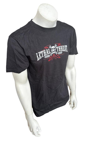 Lethal Threat Men's Speed Shop Motorcycle Hot Rod Black Shirt Size Medium