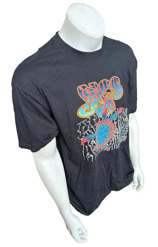 Gildan Men's Yes Band Concert Turtle Graphic Black Short Sleeve Shirt Large