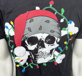 Anvil Men's Bret Michaels Pets Rock Holiday Christmas Skull Black Shirt Medium