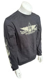 Lethal Threat Men's Motorcycle Motorworks Black Long Sleeve Shirt Size Medium