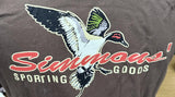 Hanes Men's Simmons Sporting Goods Duck Graphic Brown Shirt Size Large