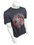 Lethal Threat Men's Motorcycle Club Chopper Black Short Sleeve Shirt Size Large