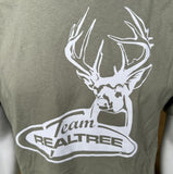 Anvil Men's Team Realtree Deer Graphic Brown Shirt Short Sleeve Size Large