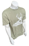 Anvil Men's Team Realtree Deer Graphic Brown Shirt Short Sleeve Size Large