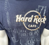 Hard Rock Cafe Men's Orlando Guitar Graphic Black Short Sleeve Shirt Size Large