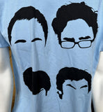 Ripple Junction Men's The Big Bang Theory Face Graphic Blue Shirt Size Large